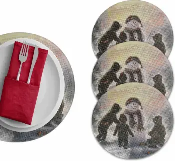 Set nënshtrues tavoline Hermia Concept, shumëngjyrësh, 4 copë, 37cm