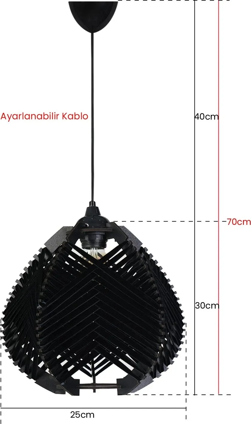 Llambë tavani Opviq, YL239, e zezë - 3