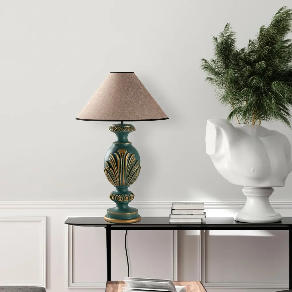 Llambë tavoline Opviq, ELEGANZE-5314, jeshile dhe kafe e çelët - 1