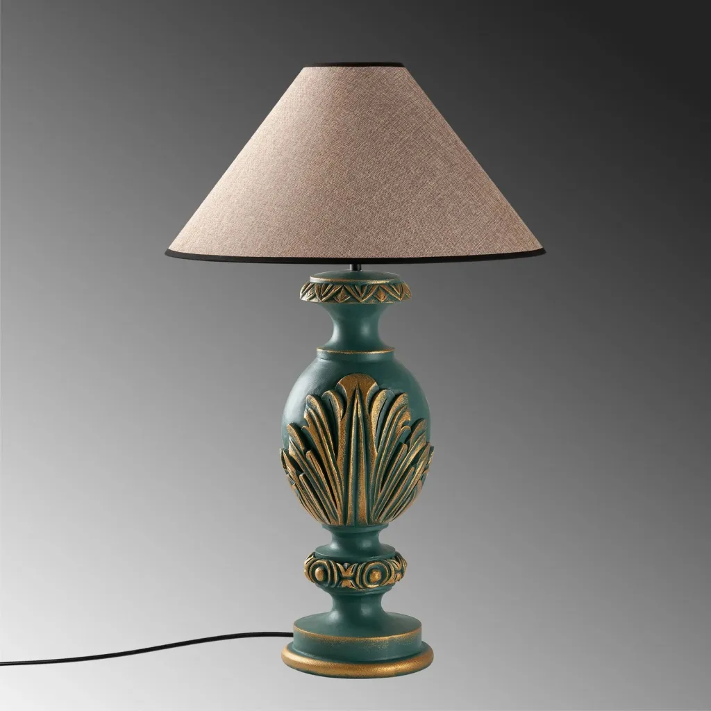 Llambë tavoline Opviq, ELEGANZE-5314, jeshile dhe kafe e çelët - 6