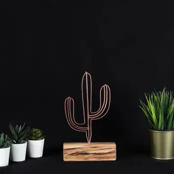 Dekor kaktusi mini, bronz, Evila Originals