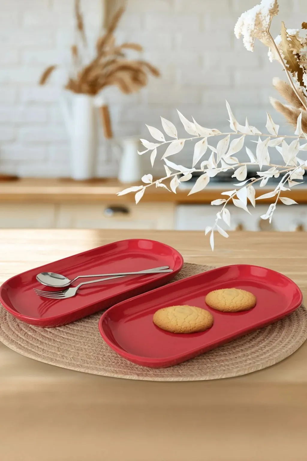 Set pjatash servirëse, 2 copë, Hermia Concept, e kuqe, ST080202F506A000000MAKYK00 - 1