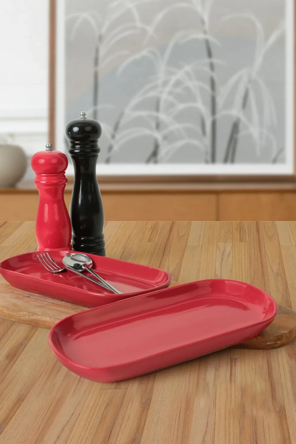Set pjatash servirëse, 2 copë, Hermia Concept, e kuqe, ST080202F506A000000MAKYK00 - 2