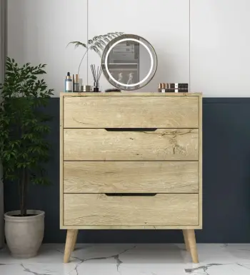 Komodë Skye Decor, ngjyrë lisi safir