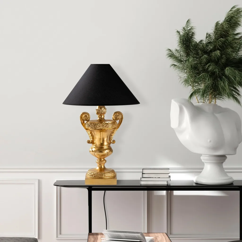 Llambë tavoline Opviq, ELEGANZE-5331, ngjyrë ari dhe e zezë - 2
