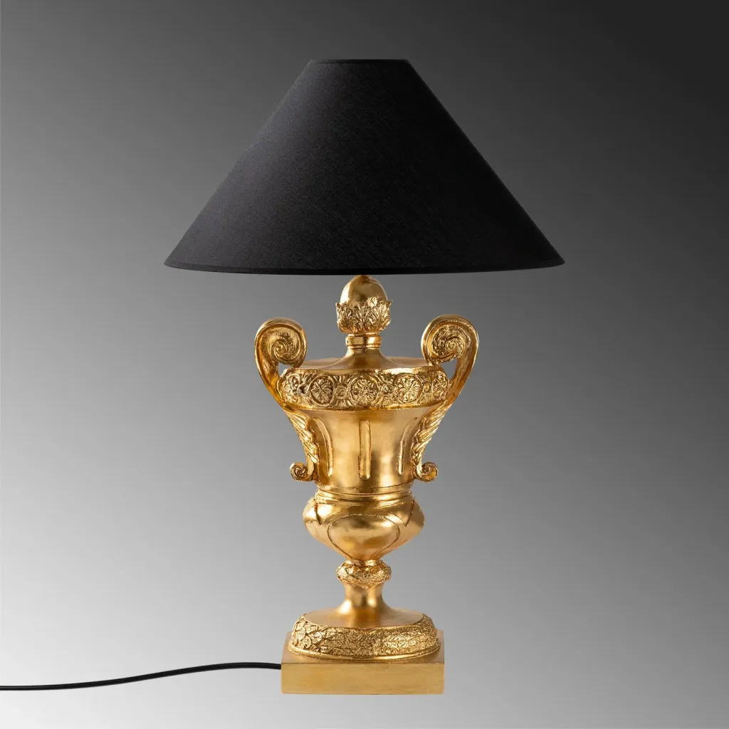 Llambë tavoline Opviq, ELEGANZE-5331, ngjyrë ari dhe e zezë - 6