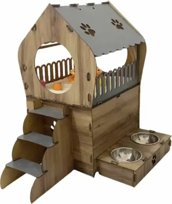 Shtëpi për mace Nessa, Paws & Whiskers, anthracite dhe lis