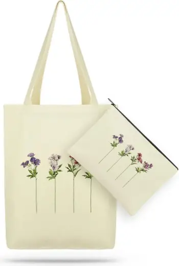 Set çantë tote me portofol, krem, Zoozie Bags, 1381