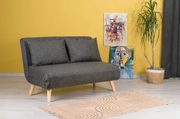 Divan-krevat 2 vendësh, ngjyrë gri e errët, Folde, Atelier del Sofa