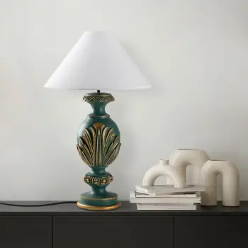 Llambë tavoline Opviq, ELEGANZE-5315, jeshile dhe e bardhë