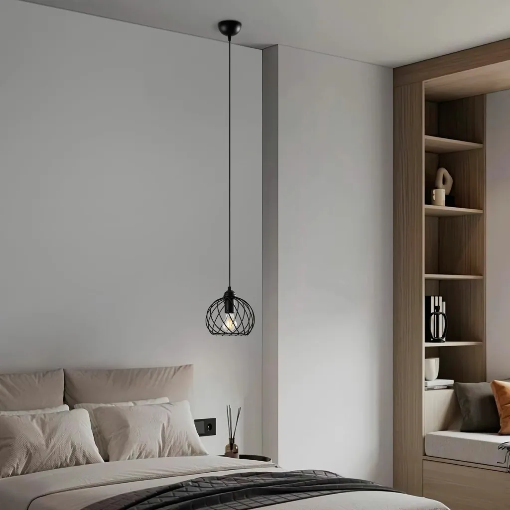 Llambë tavani Opviq Nova, metal i zi, 20x20x115cm - 1