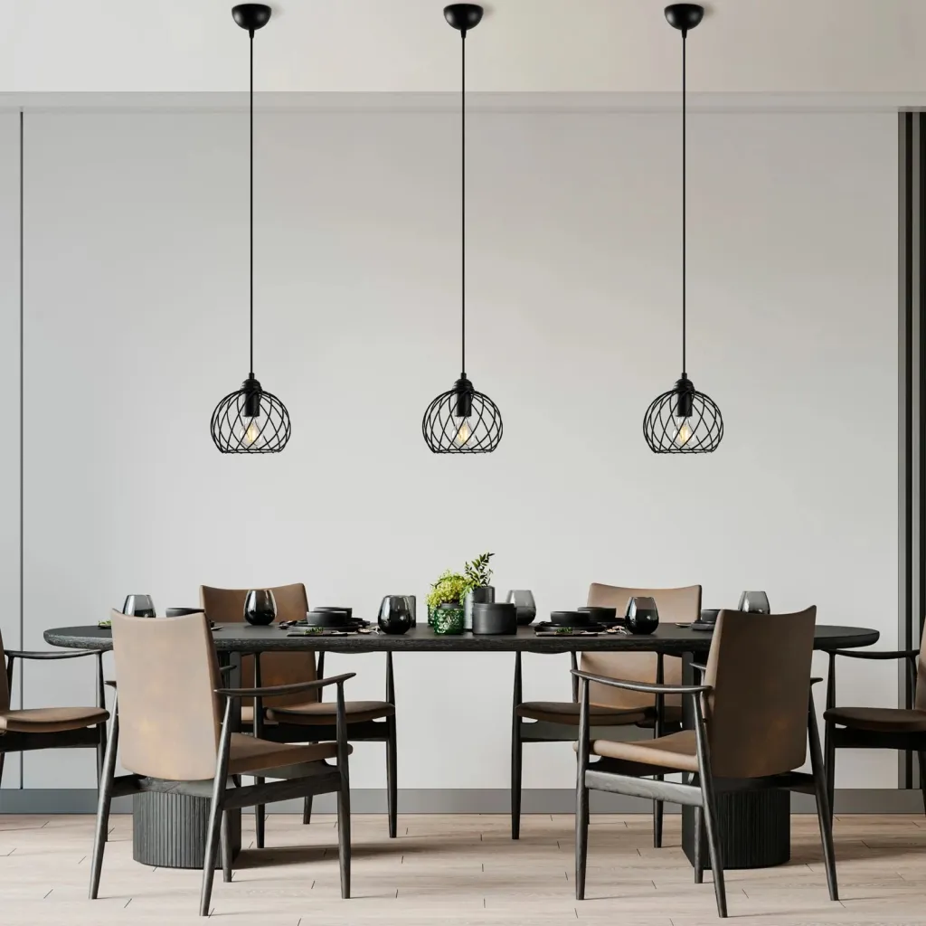 Llambë tavani Opviq Nova, metal i zi, 20x20x115cm - 3