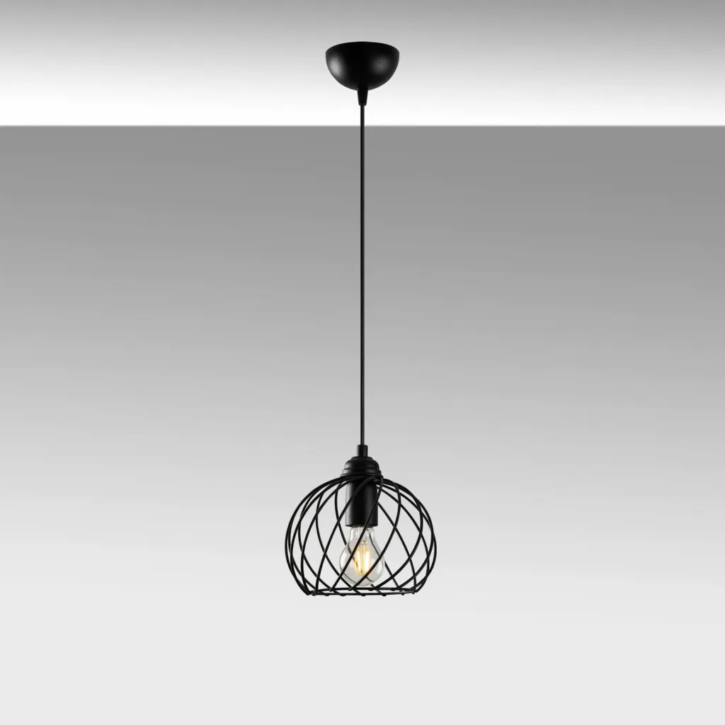 Llambë tavani Opviq Nova, metal i zi, 20x20x115cm - 6