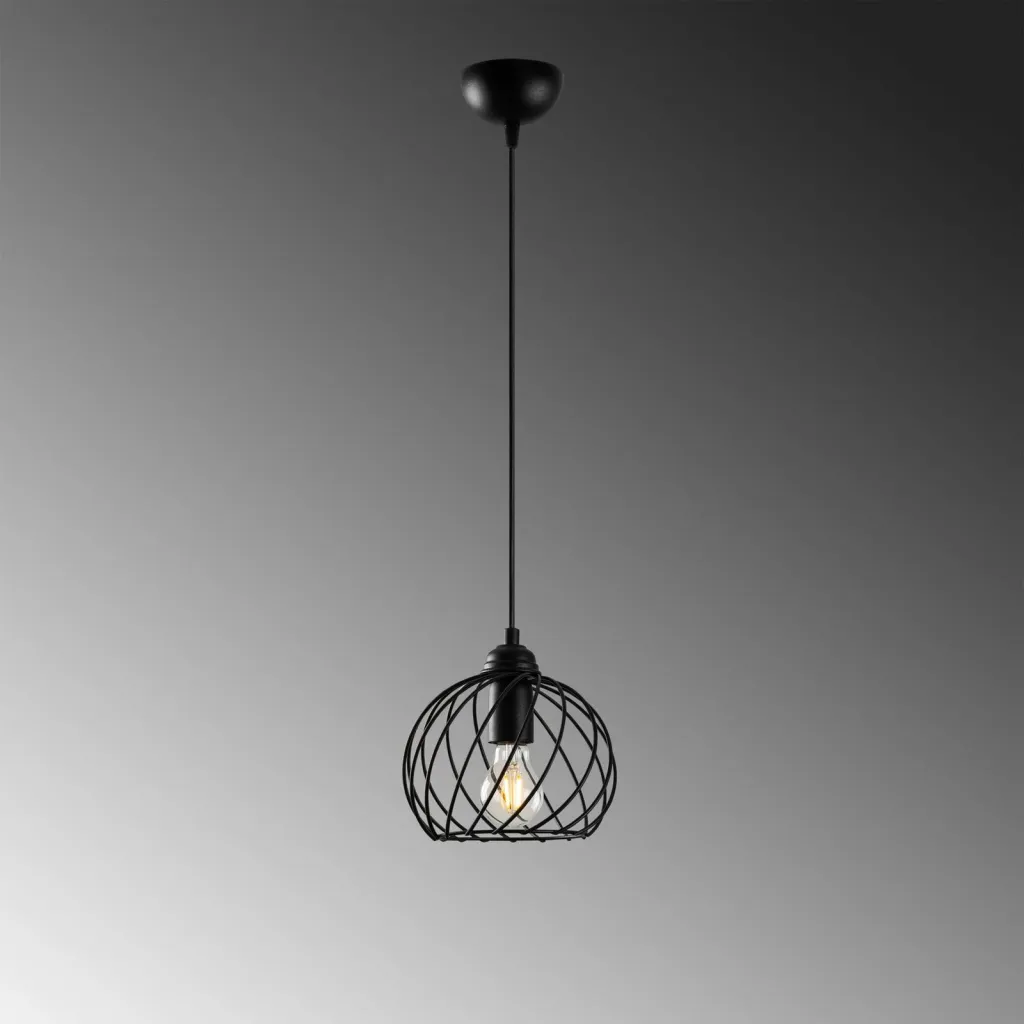 Llambë tavani Opviq Nova, metal i zi, 20x20x115cm - 7