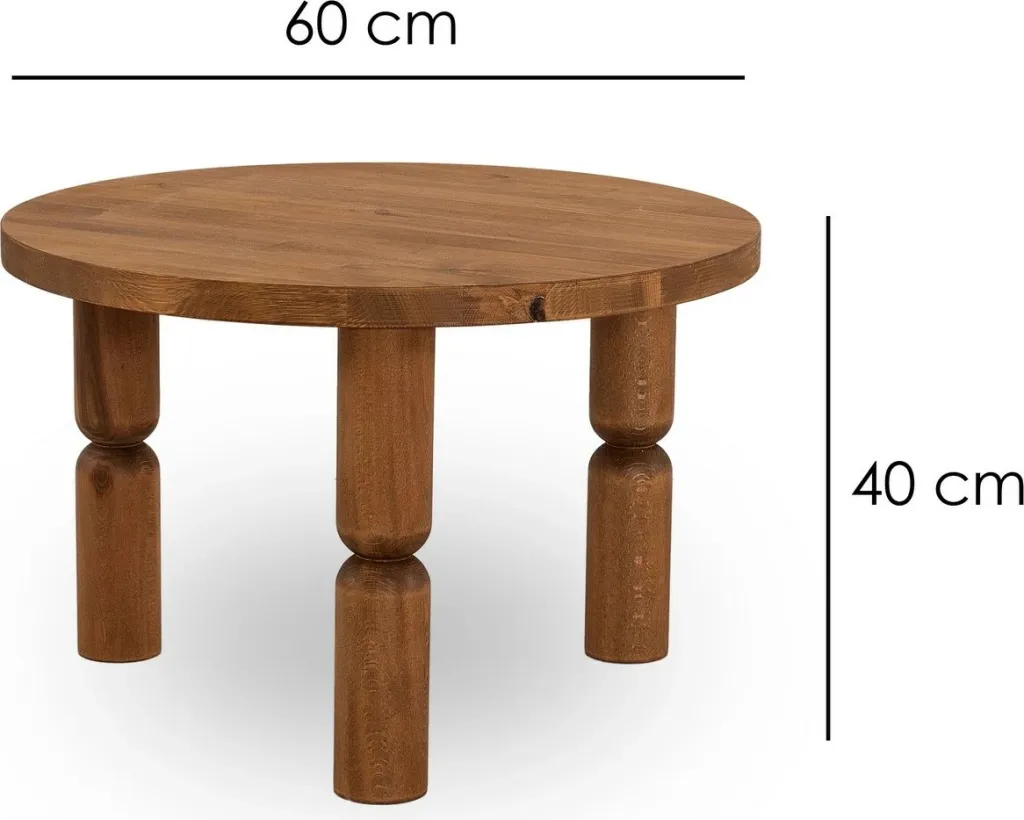 Tavolinë kafeje Skye Decor, Ida 60, ngjyrë geshtenje - 7