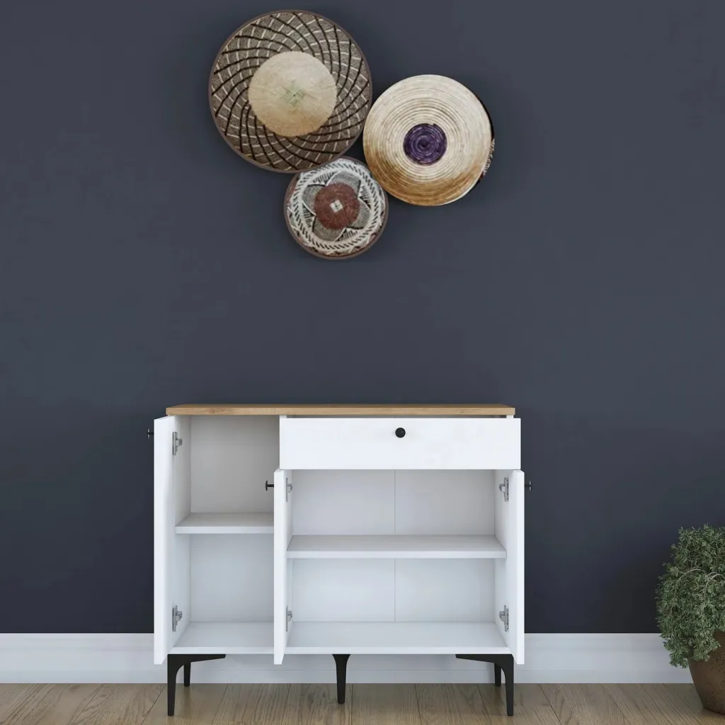 Stendë për kafe Skye Decor, JE194 - 3803, ngjyrë arrë dhe e bardhë - 3