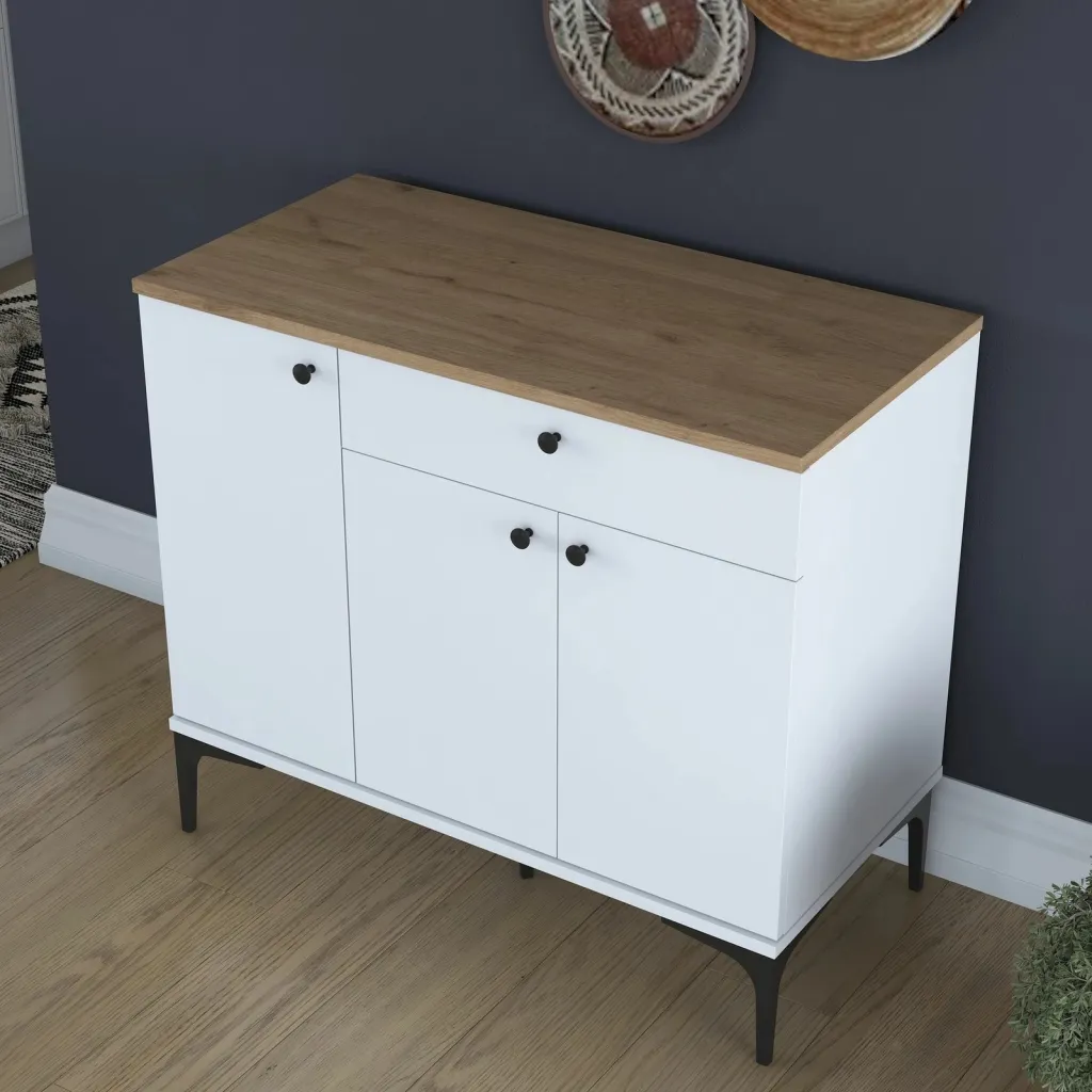Stendë për kafe Skye Decor, JE194 - 3803, ngjyrë arrë dhe e bardhë - 5