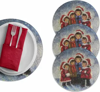Set nënshtrues tavoline Hermia Concept, shumëngjyrëshe, 3105Supla (4 copë)