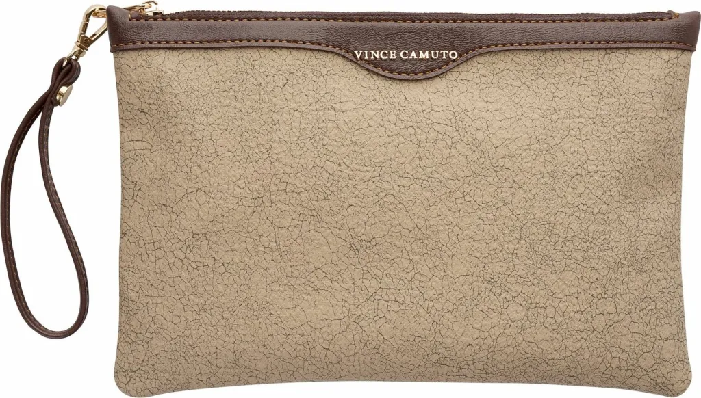 Çantë dore clutch, ngjyrë kafe, Vince Camuto, Terni - 1