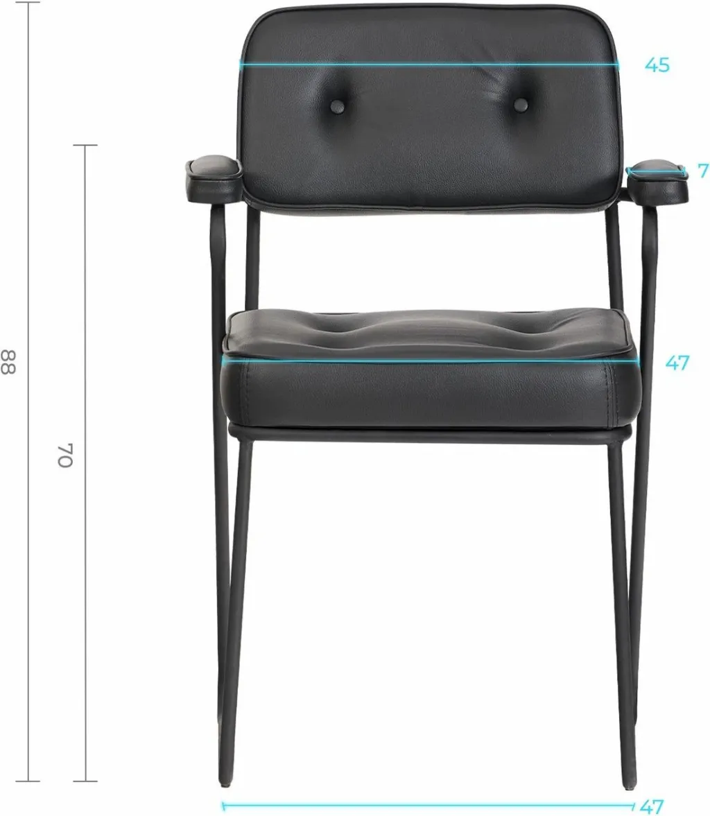 Karrige zyre Skye Decor, Jupoi 47, e zezë - 5
