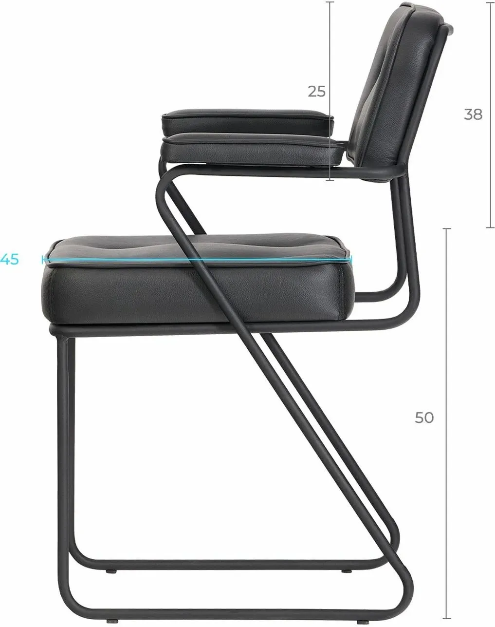 Karrige zyre Skye Decor, Jupoi 47, e zezë - 6