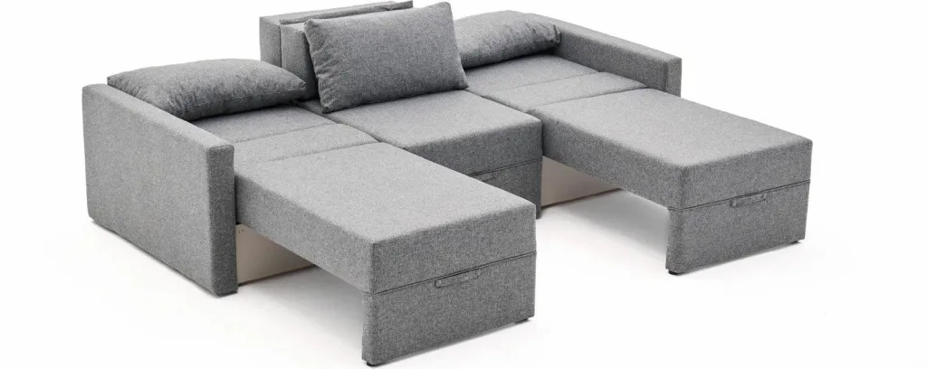 Kënd-sofë krevate Atelier del Sofa, Saros, gri - 8