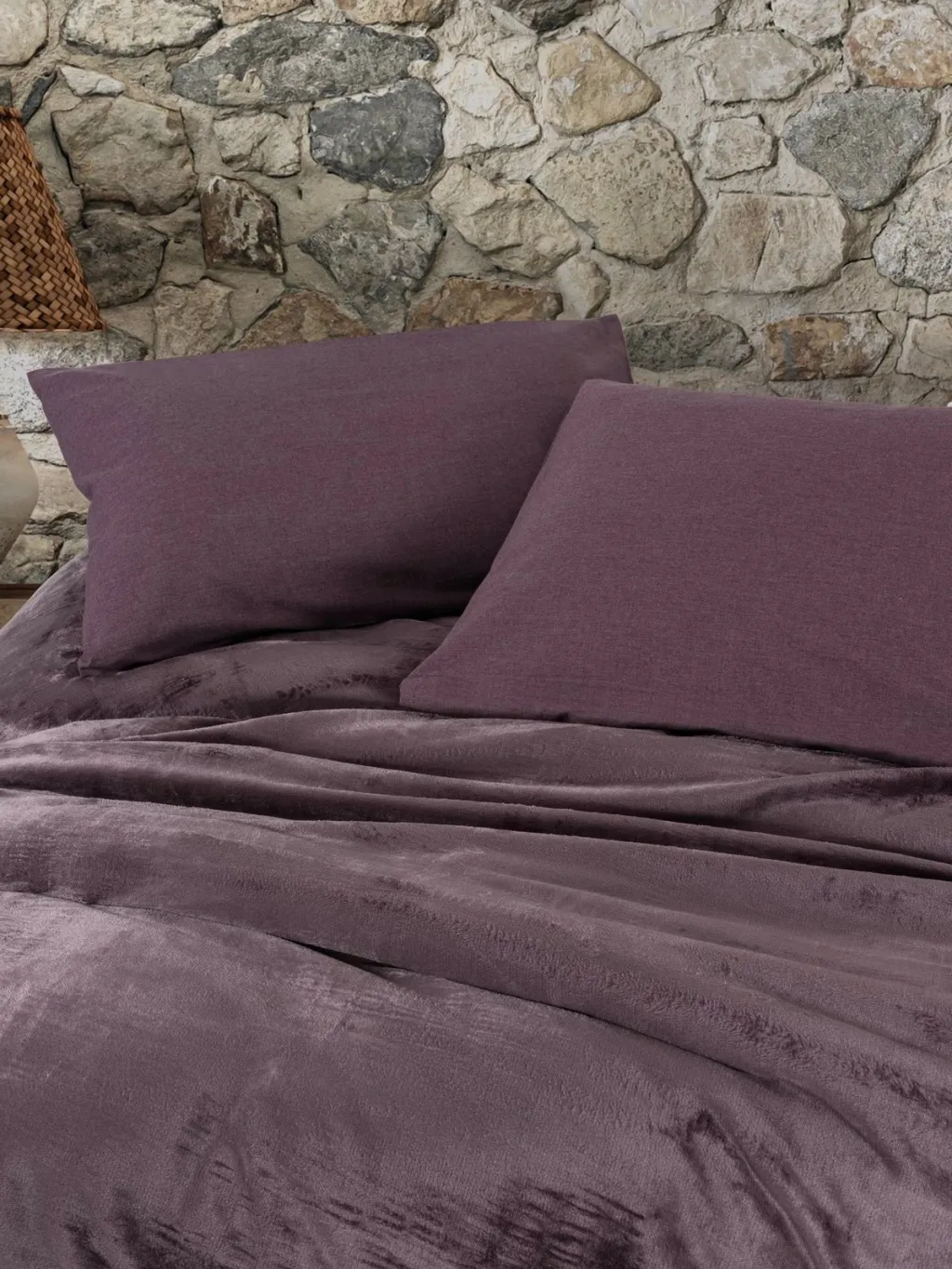 Set mbulesë për jorgan dopio, ngjyrë kumbulle, L'essentiel, Flossy - 2