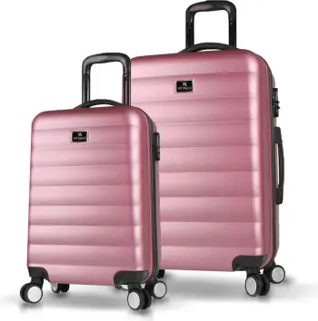 Set valixhesh (2 copë), ngjyrë rozë e artë, Zoozie Bags, 6490