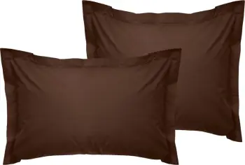 Set këllëfësh jastëku Oxford (2 copë), ngjyrë kafe e errët, L'essentiel, 60x60+5cm