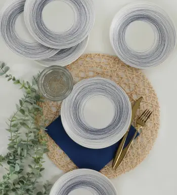Set pjatash për ëmbëlsira, qeramikë, shumëngjyrëshe, 6 copë, Hermia Concept, ST040206F022AJ09900MASD400