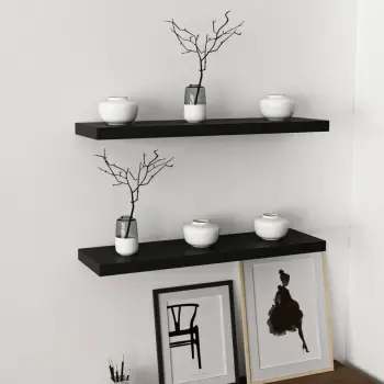 Raft muri, ngjyrë e zezë, Skye Decor Gizli2 80