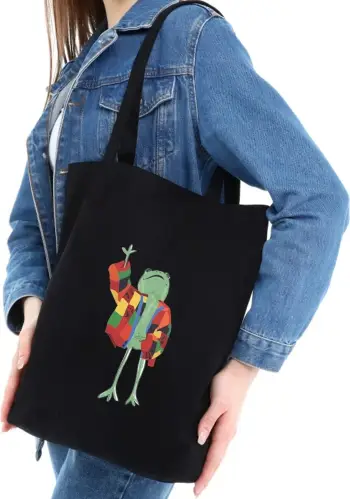 Çantë tote Zoozie Bags, model Pauldavis, ngjyrë e zezë, 35x40x8cm