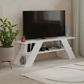 Komodë TV Skye Decor, Farfalla, e bardhë