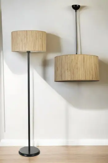 Set llambë tavani dhe llambë dyshemeje Opviq, 8873-11, bezhë dhe e zezë