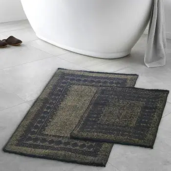Set tapetash për banjo, 2 copë, Mijolnir Venedik, ngjyrë e gjelbër/zezë