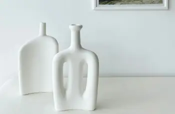 Set vazo qeramike të bardha, Evila Originals, CY0151, 2 copë