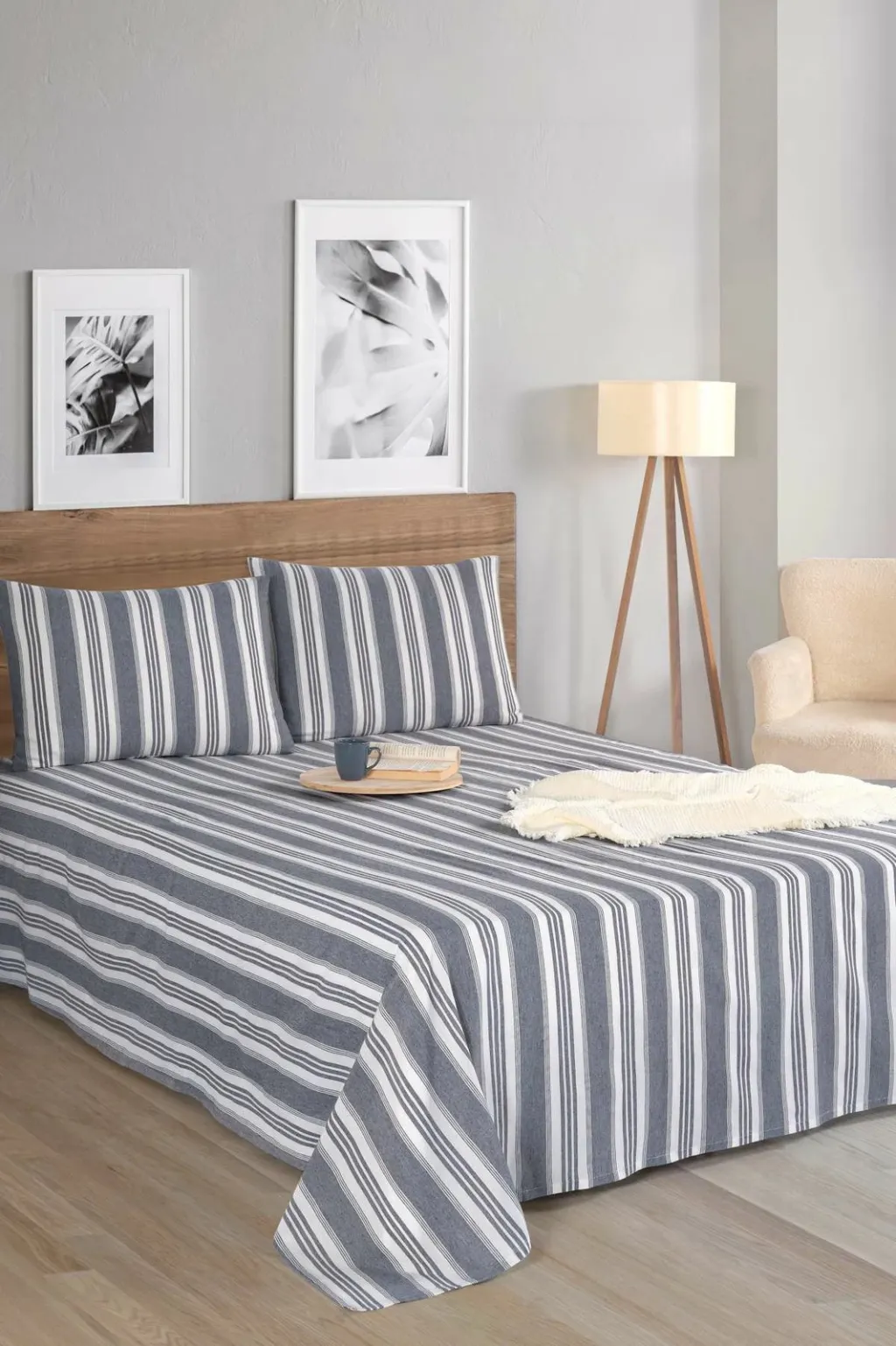 Set çarçafësh dopio, ngjyrë antracit, Soft Line - 1