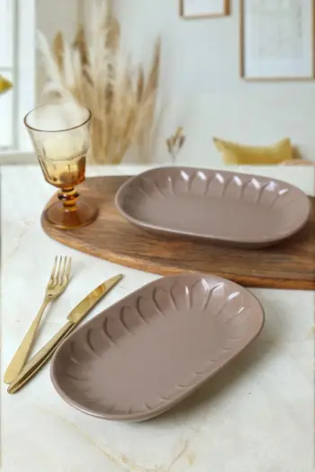 Set pjatash (2 copë), Hermia Concept, X00017598, ngjyrë bezhë