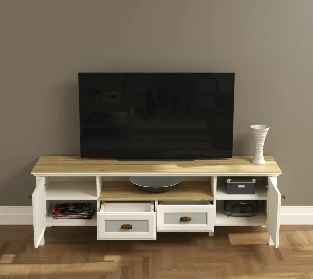 Komodë TV Skye Decor, krem, lis, gri, FRN-21011 - 3