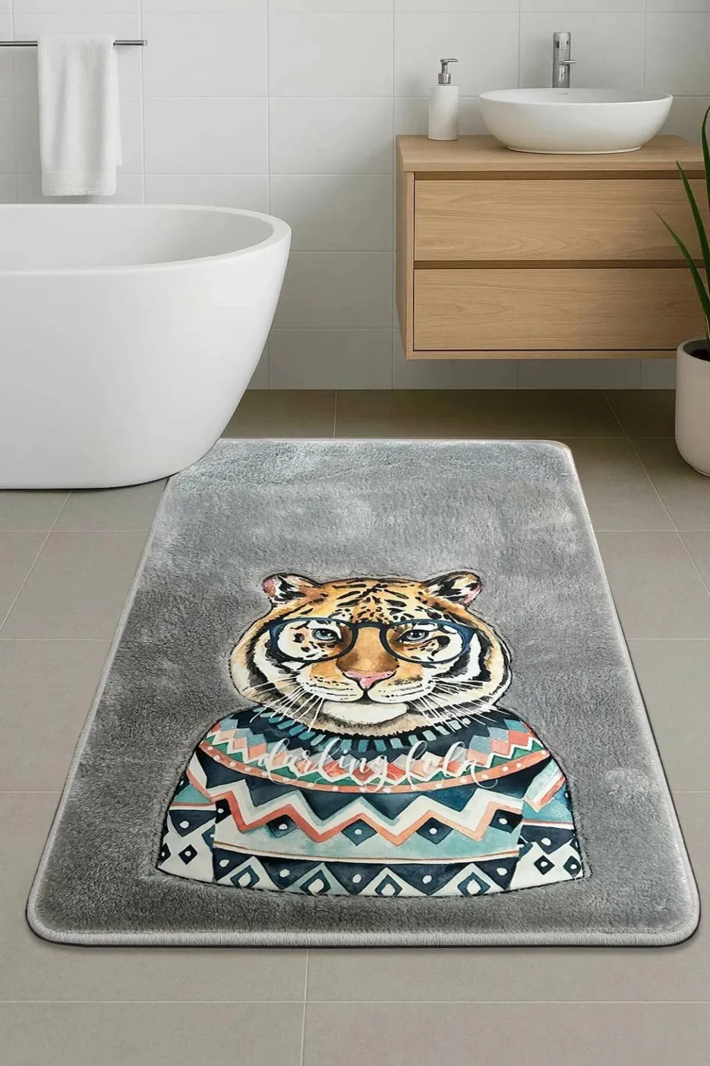 Tapet për banjo Mijolnir, Logwe, fume, 60x100cm - 1