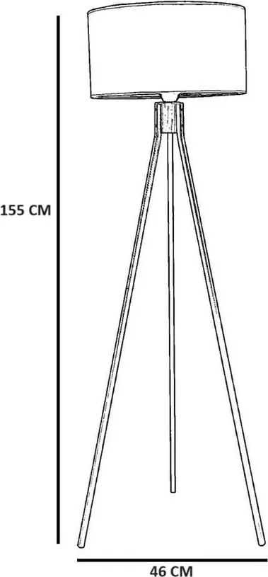 Llambë dyshemeje Opviq, 8829-8, e zezë dhe ari, 155cm - 5