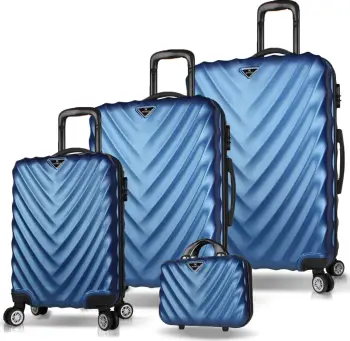 Set valixhesh (4 copë), ngjyrë kaltër e errët, Zoozie Bags, 7293