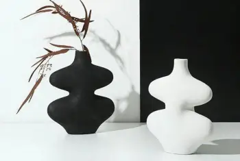 Set vazo Evila Originals, CY0098, të bardhë dhe të zezë, 2 copë