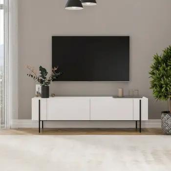 Komodë TV Skye Decor, Herman, e bardhë