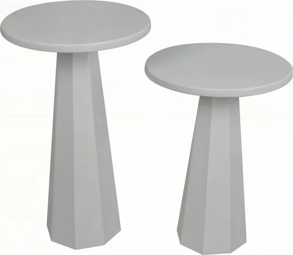 Set tavolinash kafeje Skye Decor, Lilyum (57 + 47) - e bardhë - 4