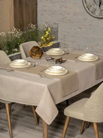 Set mbulesash tavoline (2 copa), L'essentiel, Jasmine 220, bezhë