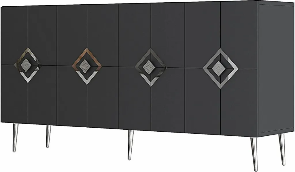 Konsol Skye Decor, ngjyrë antracit, argjend, KB150 - 4