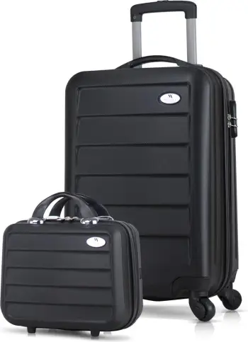 Set valixhesh (2 copë), ngjyrë e zezë, Zoozie Bags, 1604
