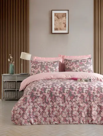 Set mbulesë për jorgan dopio, saten, ngjyrë vjollcë, L'essentiel, Piti Yaprak