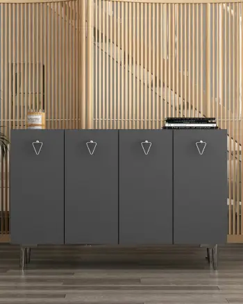 Konsol Skye Decor, Leyla, anthracite dhe argjend